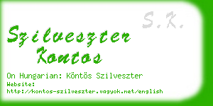 szilveszter kontos business card